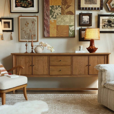 American Country Style Distressed Sideboard