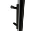 Porte de douche pivotante H 44 po x l 44 à 48 po - Noir mat, verre trempé de 6 mm, poignée en acier inoxydable, fermeture magnétique, fuite, largeur d'installation réversible, hauteur, acier 1/4 po Universal Fit-124250022