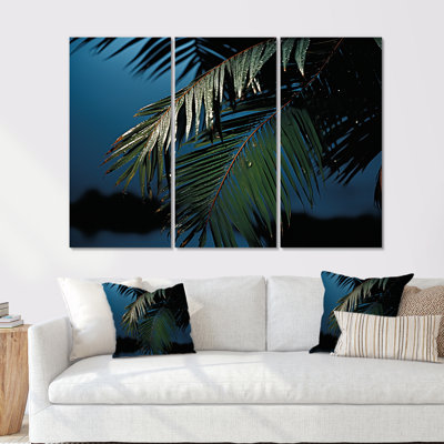 Sapphire Solitude Palm Tree Night - Palms & Palm Trees Canvas Wall Art Set -  Bay Isle Home™, 4DEC1336903D401680BF0DCF79737BFD