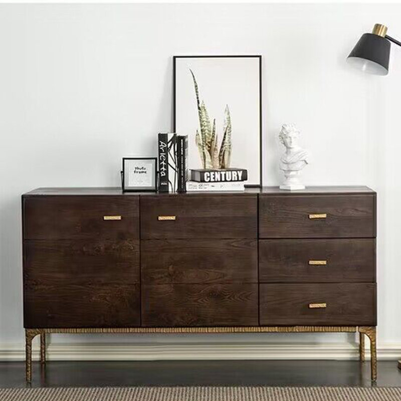 Solid wood simple bookcase locker