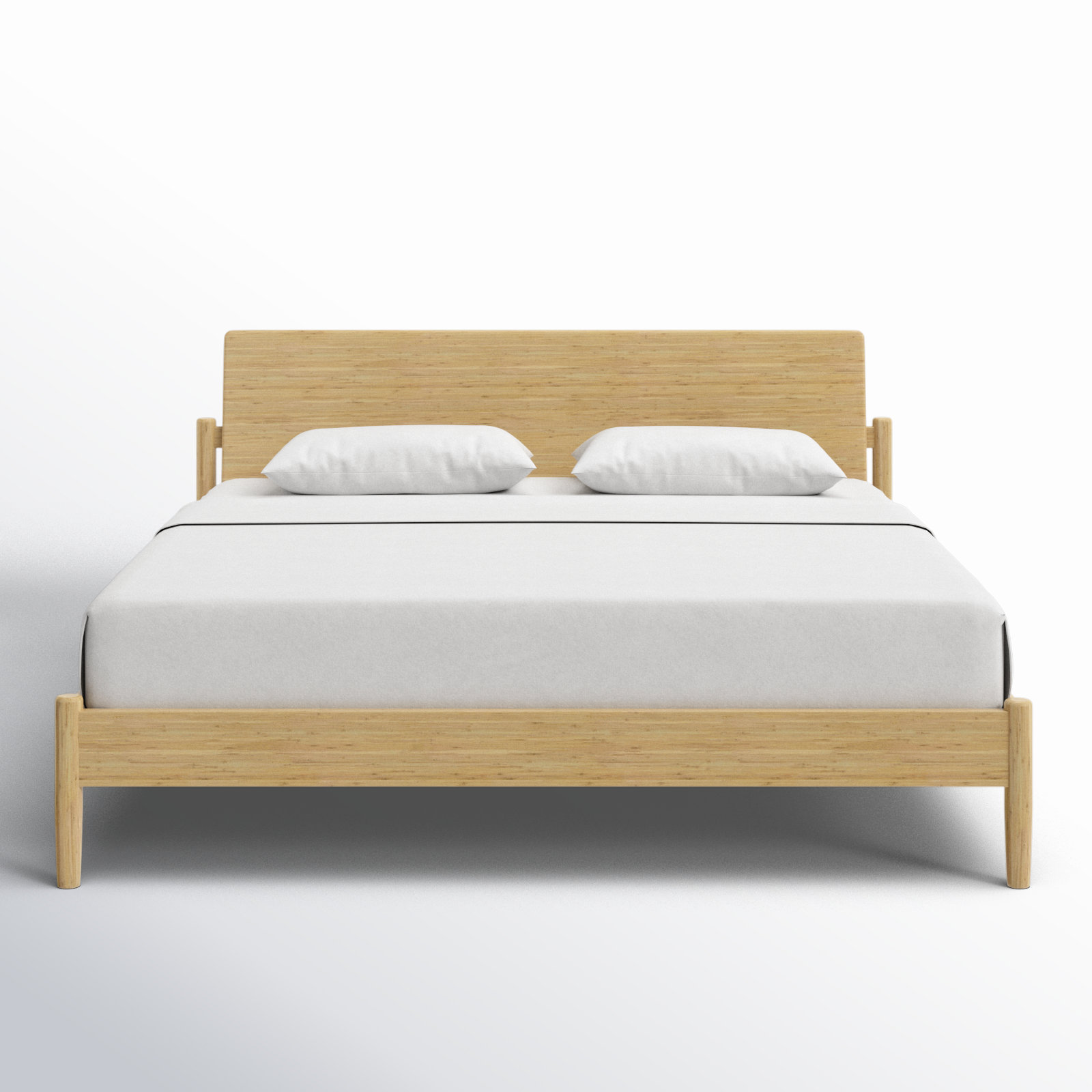 Benji Solid Wood Bed, King, Wheat