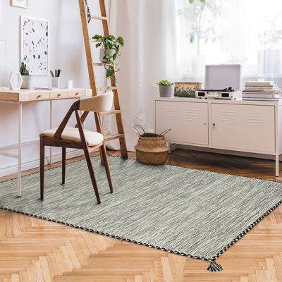 Skandar Solid Colour Hand Woven Area Rug