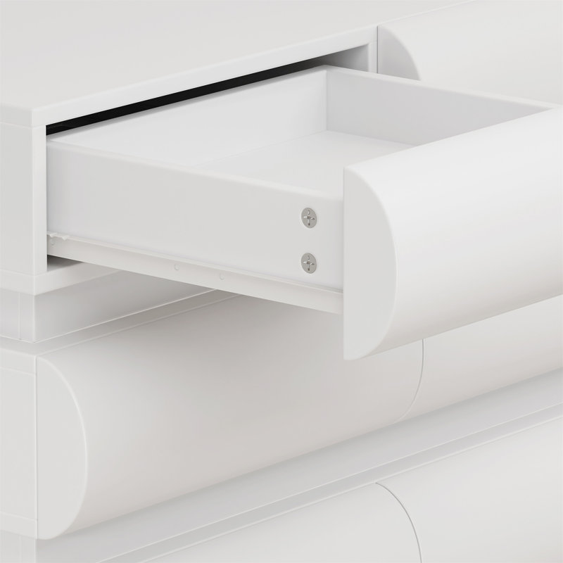 Commode 8 tiroirs pour chambre à coucher, Blanc