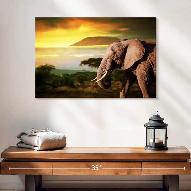 Éléphant Bramim Kilimanjaro, H 16 po x l 24 po