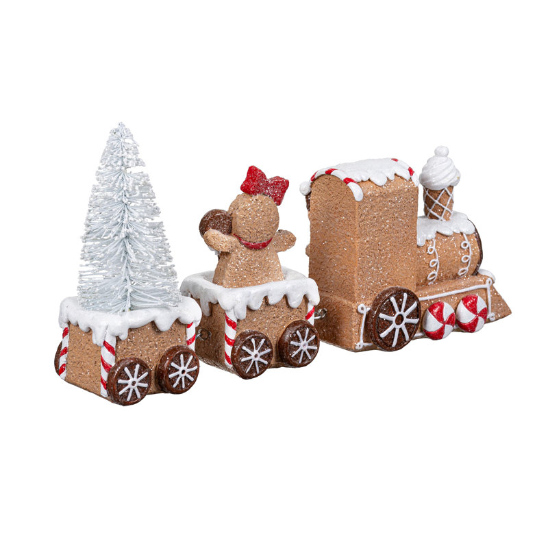 Décoration de table en résine Gingerbread, 11,5 po L