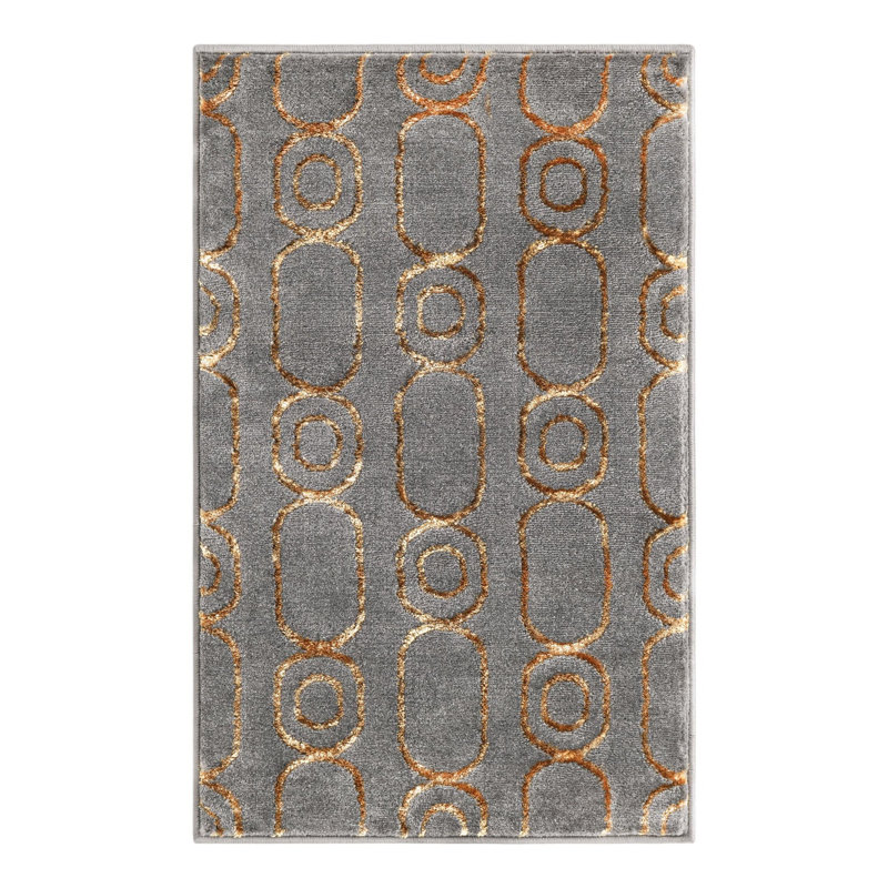 Latitude Run® Column Nikica Rug Gray and Gold, Rectangle 2' x 3'1"