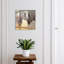 Key storage box, Opens to the right, 30x30x5, Black, Zebras in nature with grasses and a beige background, 