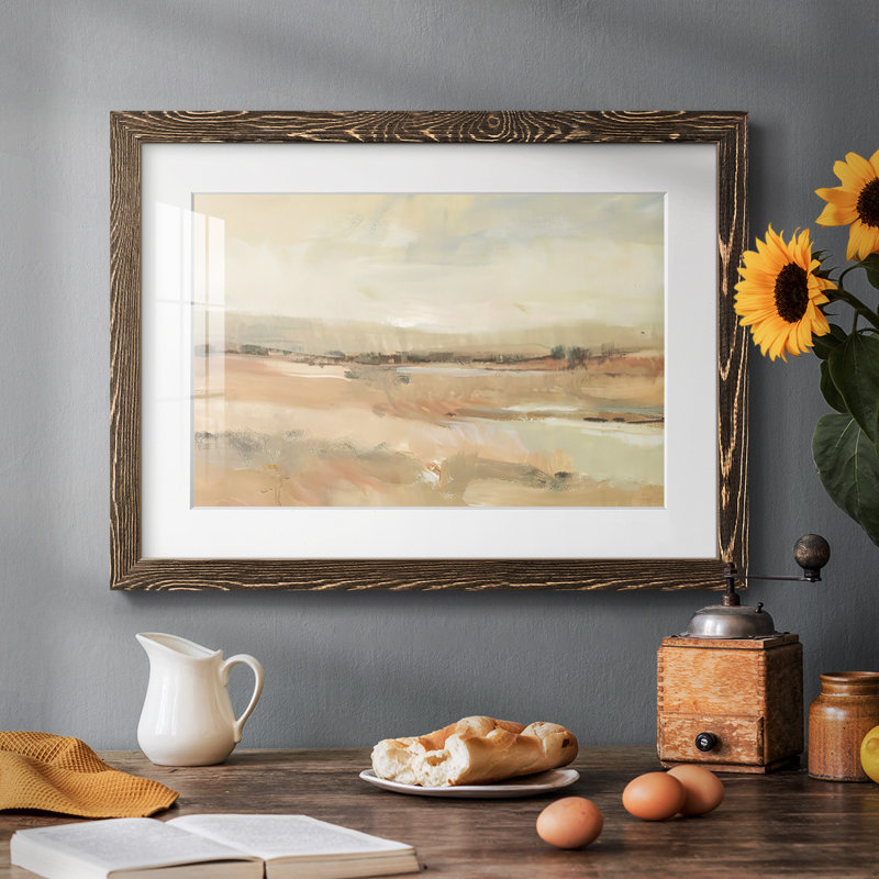 «Earth Tone Landscape I» - reproduction d'un seul cadre photo, Noyer, H 26 po x l 38 po