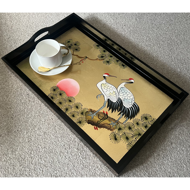 Filbert Gold Leaf Hand Painted Serving Tray