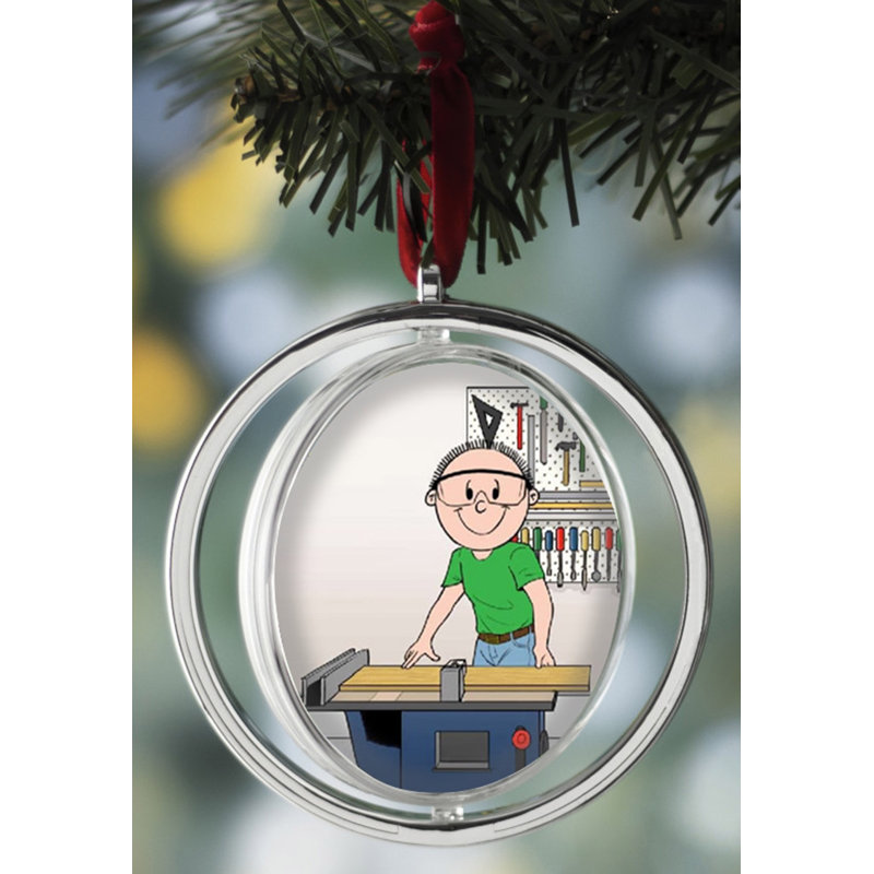 Ornement de Noël personnalisable à double face mâle, Oui