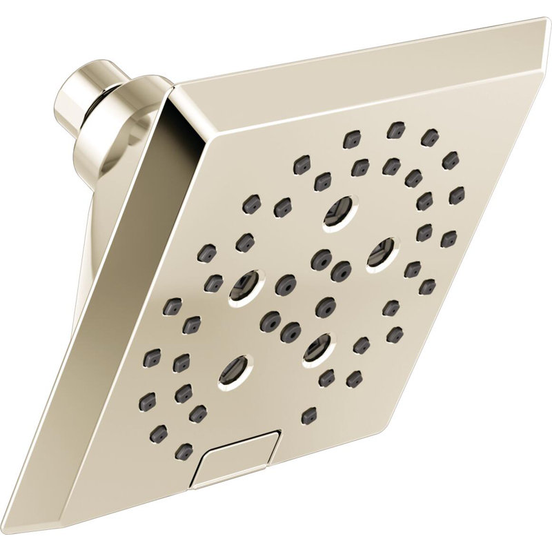 Pomme de douche réglable avec technologie H2Okinetic, Nickel poli Lumicoat