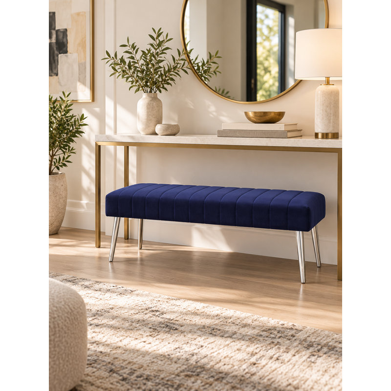 Banc en simili cuir Hilda, Mauve