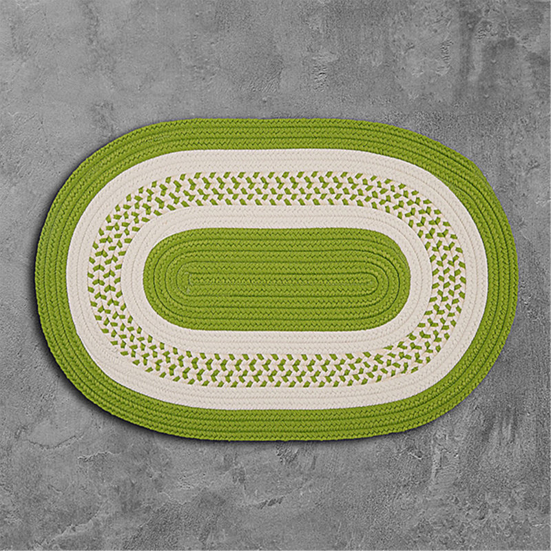 Tapis intérieur / extérieur Crescent - vert vif, Ovale 10 pi x 13 pi
