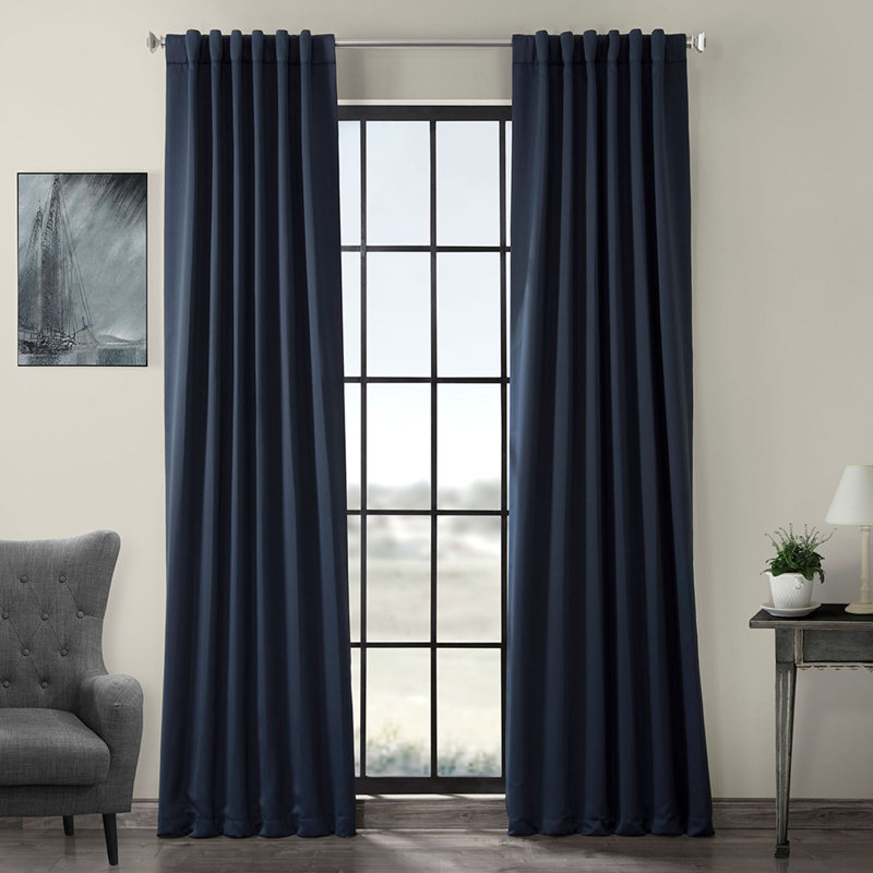 Destinie Room Darkening Curtains for Bedroom & Living Room Curtains For Large Window Single Panel Drapes, 50" W x 84" L