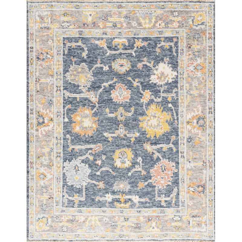Cascade Hand Knotted Wool Area Rug, Rectangle 8' x 10'