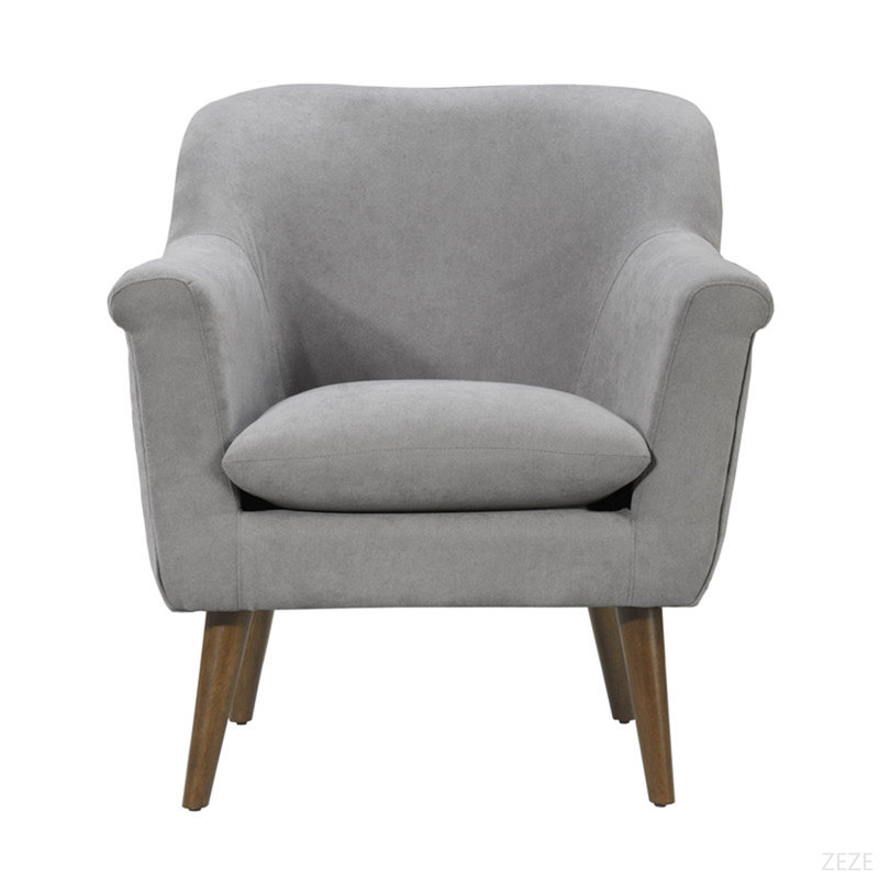 31.5"W Steel Gray Woven Fabric Oversized Armchair, Light Gray