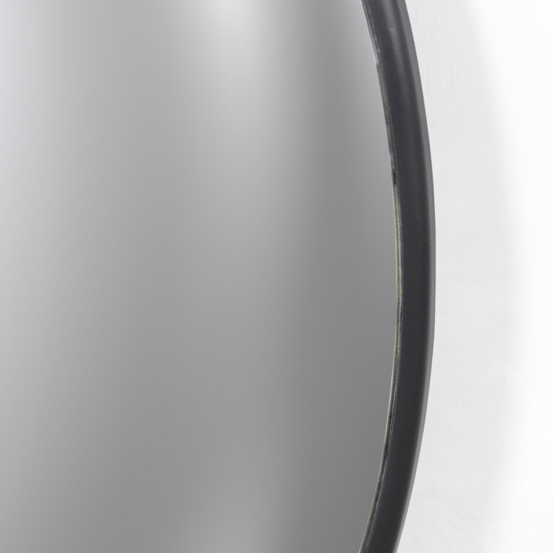 Iron Wall Mirror, Matte Black
