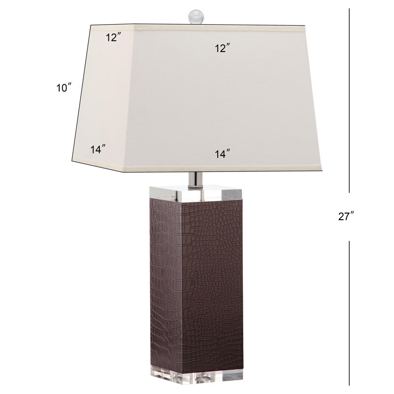 Beartree Fabric Table Lamp, Crocodile Brown