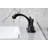 Kingston Brass Convergent Two-Handle 3-Hole Deck Mount Widespread Bathroom Faucet with Knurled Handle and Brass Pop-Up Drain-101073264