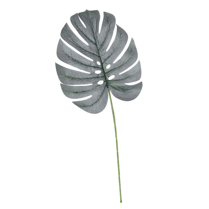Tige de feuille artificielle Philodendron Monstera, H 28 po x l 11 po x P 0,25 po