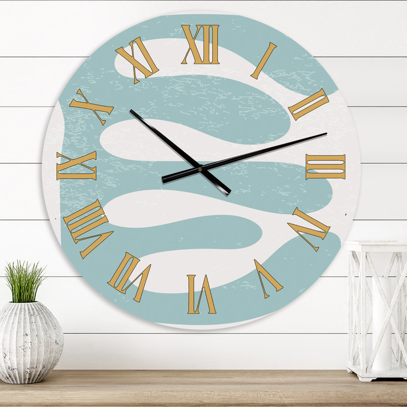 Minimal élémentaire organique et géométrique compostions XXXI - horloge murale moderne, Surdimensionné