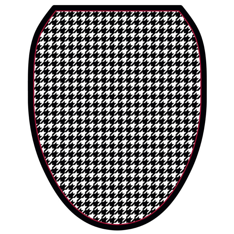 Décalcomanie de siège de toilette géométrique Hound, Allongé