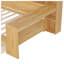 Lit de jour naturel avec bureau d'étude intégré, base de lit en bois multifonctionnelle avec tablettes et tiroirs de rangement pour enfants et adolescents