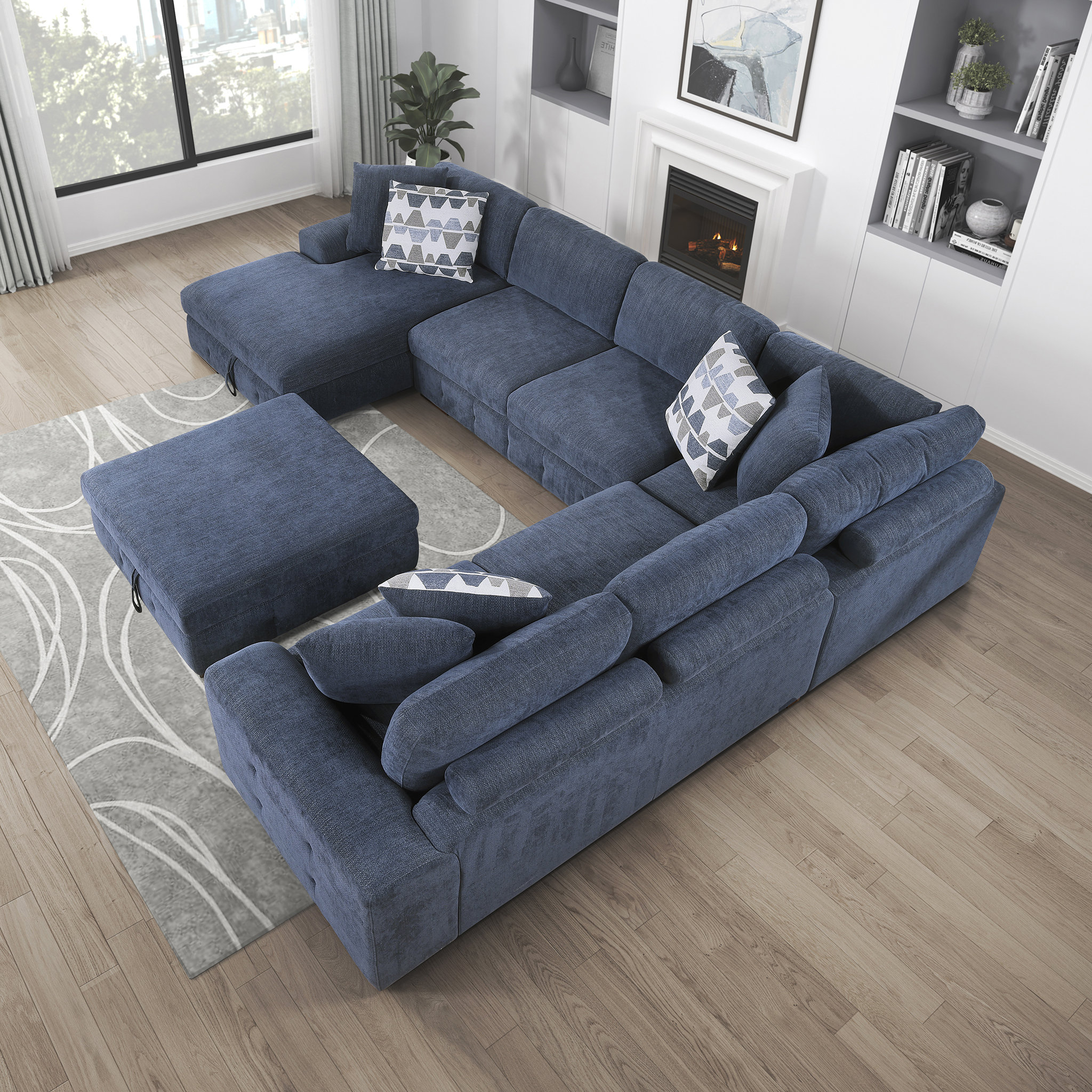 5 piece sectional sleeper sofa hotsell