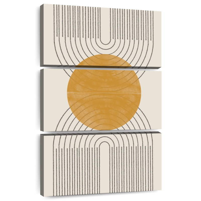 Avery Minimal Line Arch Gold Sun, H 32 po x l 20 po