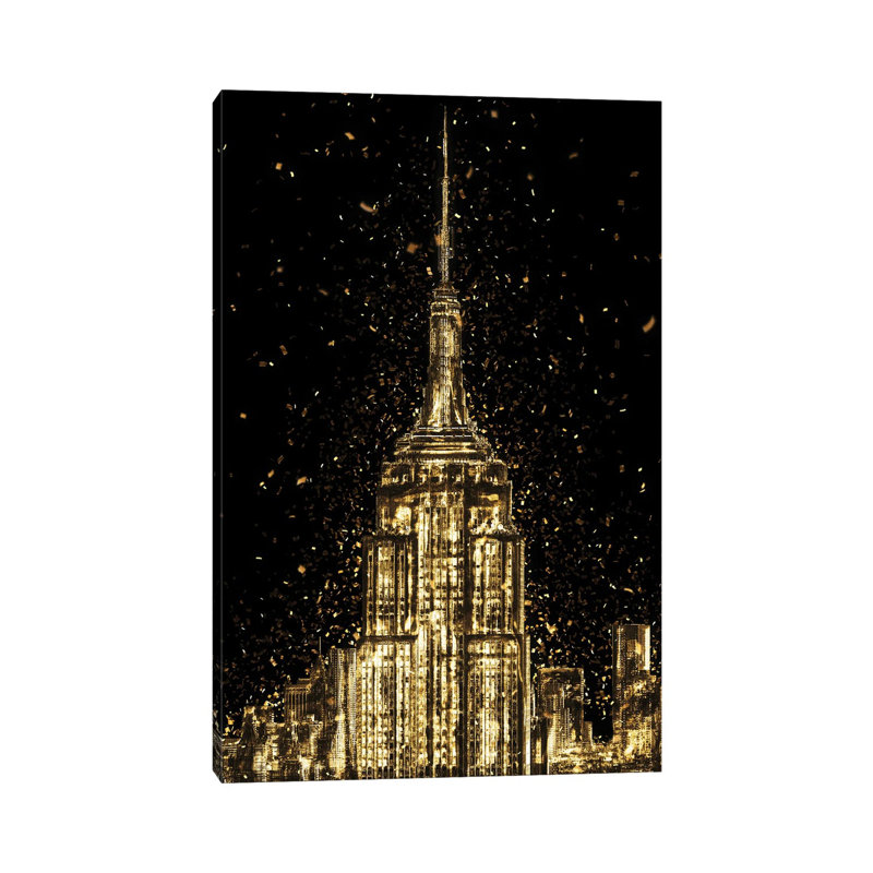 Golden - The Empire State Building by Philippe Hugonnard - Wrapped Canvas Print, 30.48cm H x 20.32cm W x 2cm D