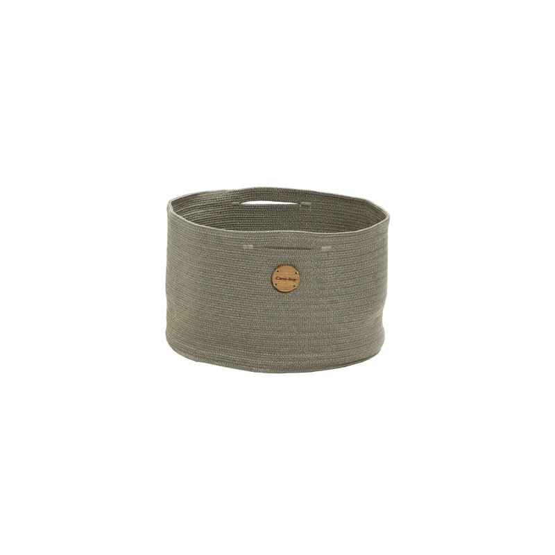 Soft Rope Basket, Taupe, 9.1" H x 15.8" W x 15.8" D