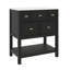 Ensemble de meuble-lavabo simple 30 po avec lavabo en céramique, armoire en bois massif, 5 tiroirs de rangement-668163740