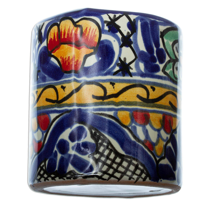 Porte-brosse à dents fleur de cobalt