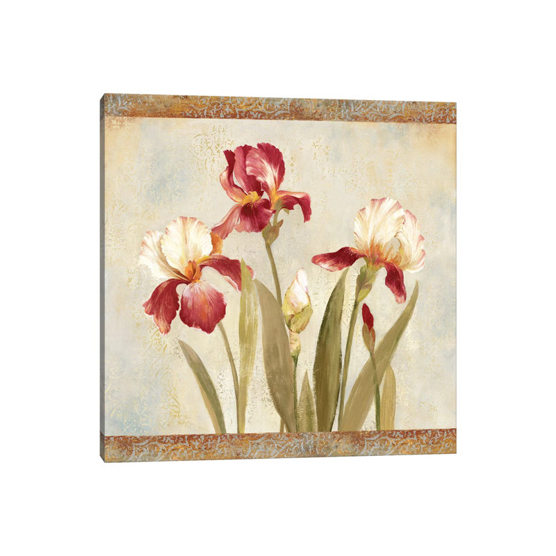 Iris Tapestry II by Asia Jensen - Wrapped Canvas Painting, 66.04 cm H x 66.04 cm W x 3.175 cm D