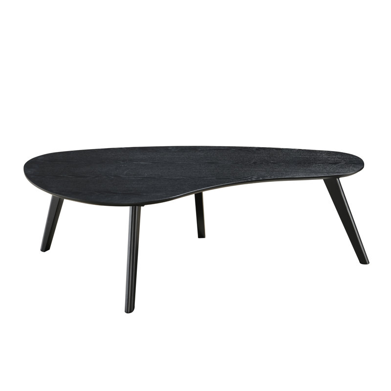 Table basse Campanelli, Plateau noir / base noire