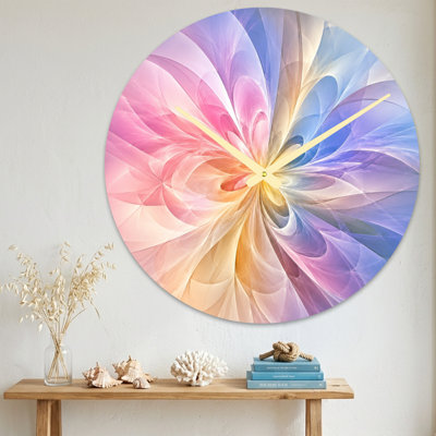 Plants & Flowers Colourful Swirl Pattern With Soft Pastel Hues And Flowing Lines Ultra Clear Glass