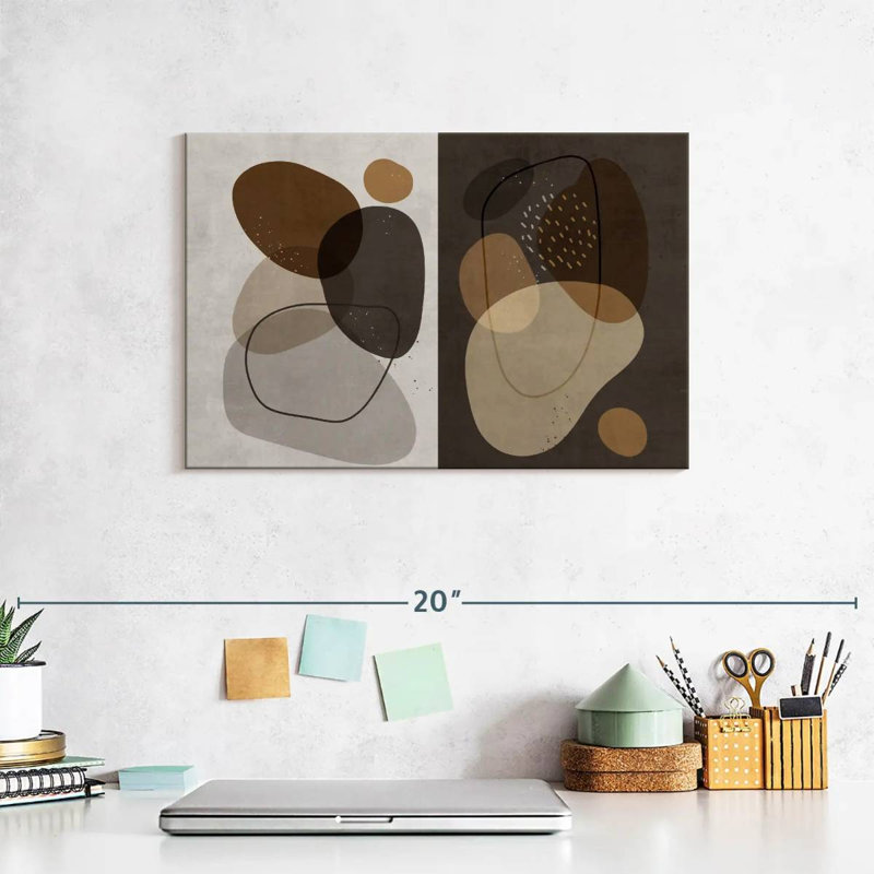 Boho Abstract - Wrapped Canvas Print, 8" H x 12" W x 1" D
