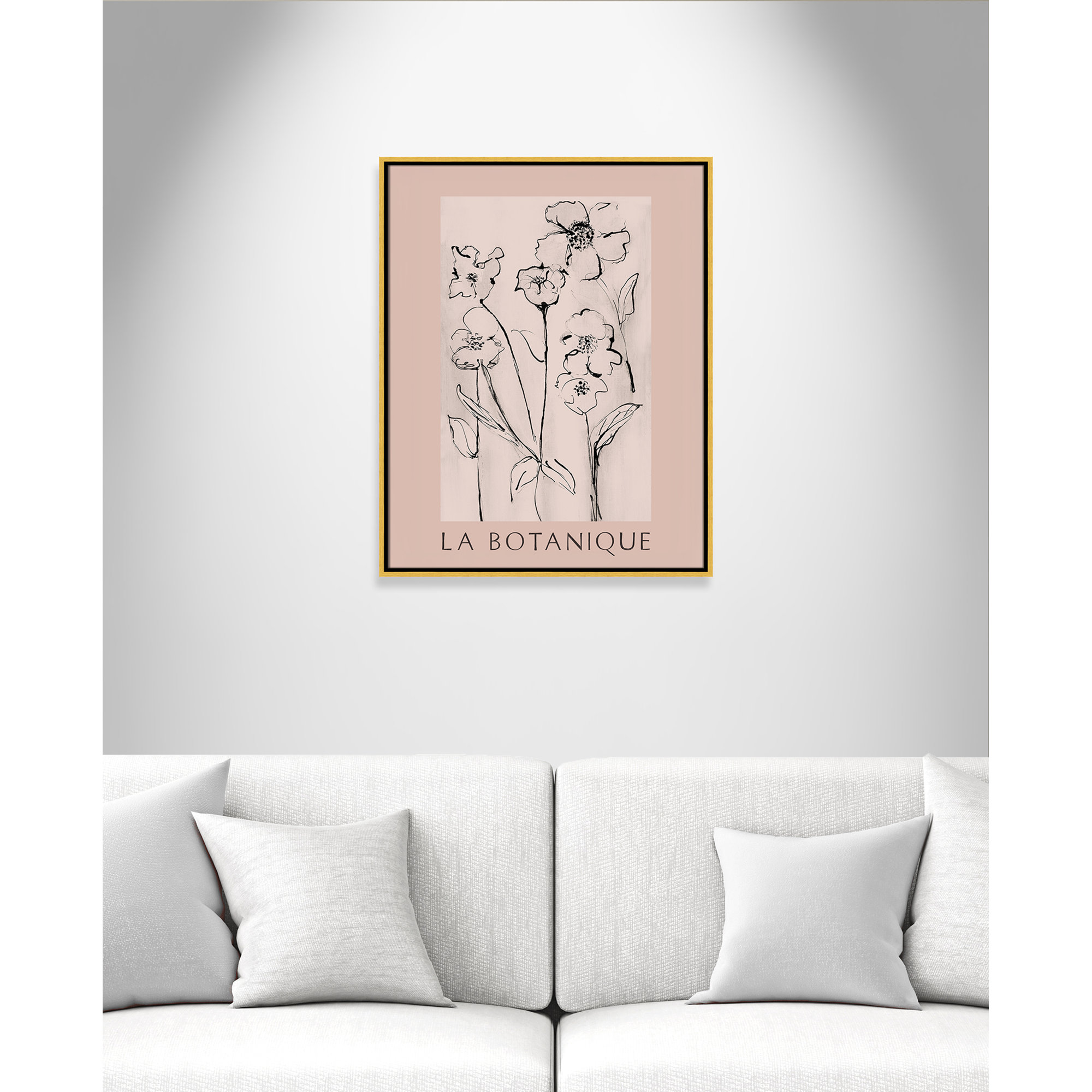 Botanical Poster Collection " La Botanique " by Susan Jill, 29.5" H x 23.5" W x 2" D, Gold Floater Frame, No