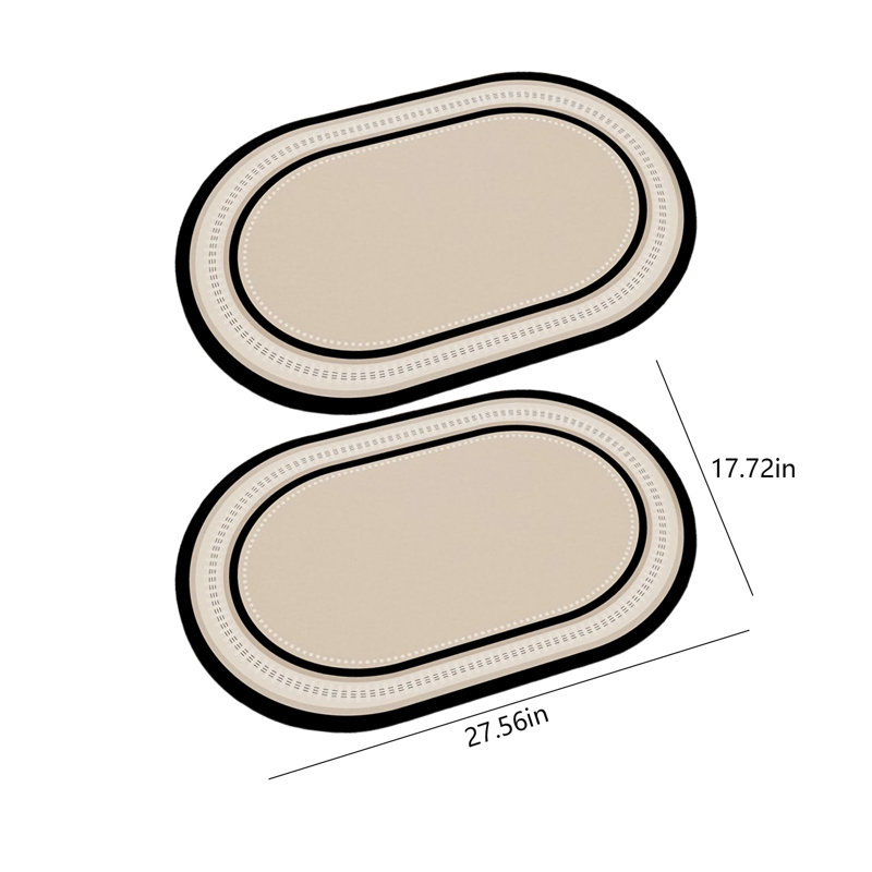 Absorbent Non-Slip Quick-Dry Bathroom Rug, 17.72" H x 27.56" W