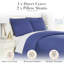 Housse de couette Southshore Basics de Southshore Fine Linens, coloris denim, en microfibre doublement brossée, fermeture éclair invisible et attaches aux coins, 1 taie d'oreiller, taille Twin/Twin XL.-336246582-336246575