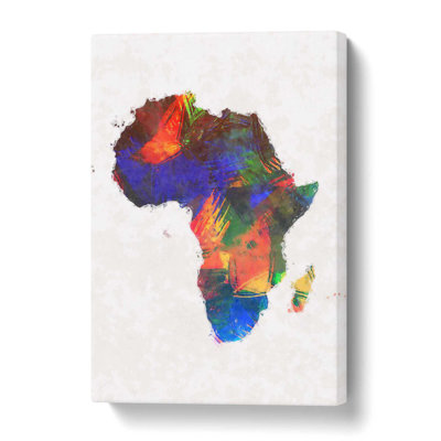 Map of the Continent of Africa - Wrapped Canvas