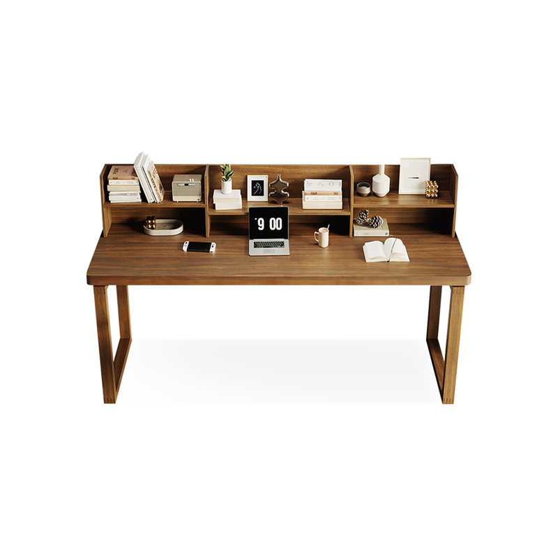 Bureau rectangulaire en bois massif brun noisette, H 45,28 po x l 62,99 po x P 23,62 po
