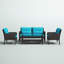 Gullo 4 - Person Patio Conversation Set with Cushions-95849859