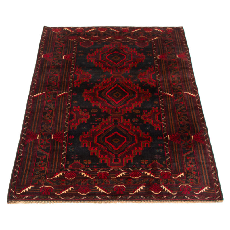 Teimani Black Rug 3'11" x 6'7"