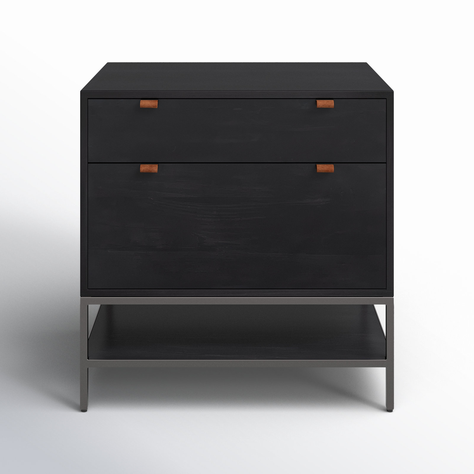 Loki 2 - Drawer Vertical File Cabinet, Black Wash Poplar