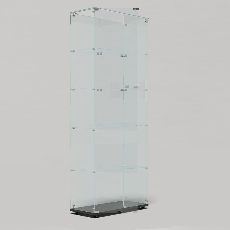 Tempered Glass Display Cabinet, Black