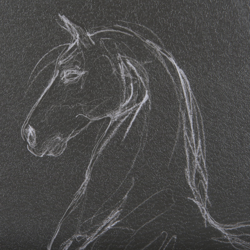 «Horse III Olive a», reproduction d'art encadrée texturée à la main, 21.5L x 1.5W x 41.5H, Horse IV, Brun