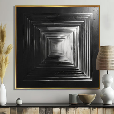 Monochrome Pyramid - Geometric Wall Art