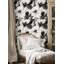Papier peint floral noir et blanc | Murale moderne et monochrome | Rouleau pelez et collez