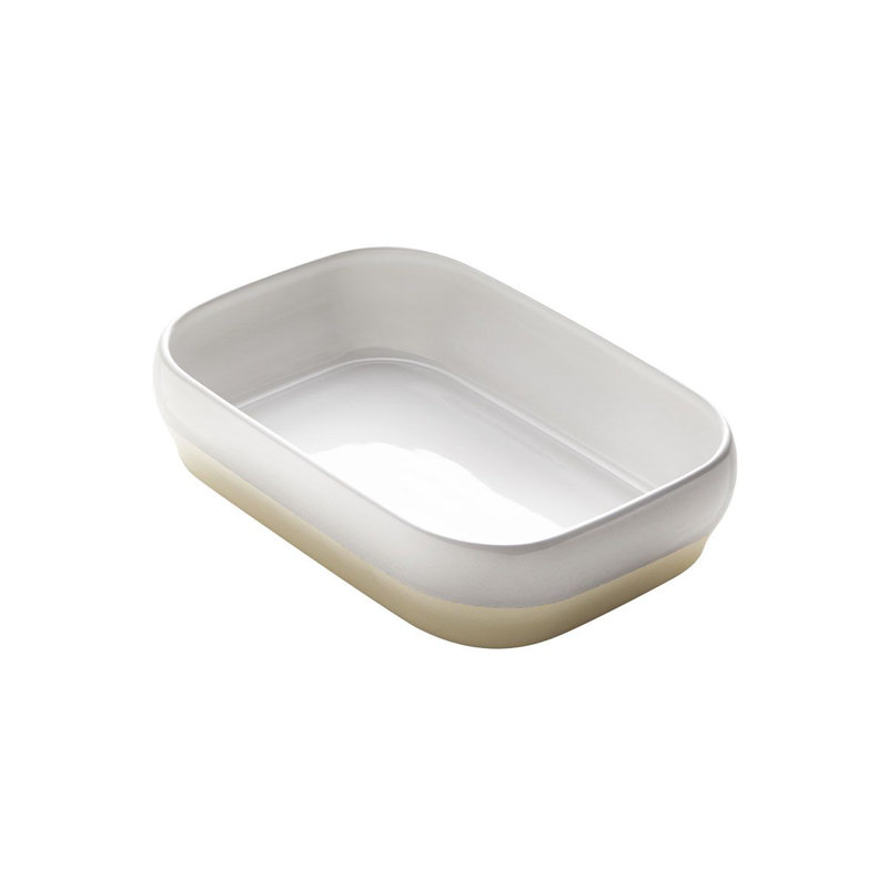 Bahia Rectangle Stoneware Baker, White